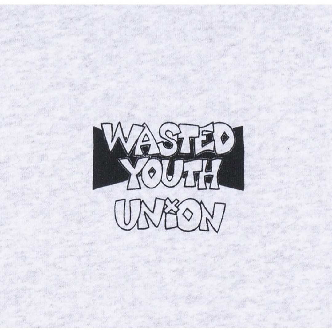 Girls Don't Cry(ガールズドントクライ)のUNION OSAKA Wasted Youth Hoodie グレー Mサイズ メンズのトップス(パーカー)の商品写真