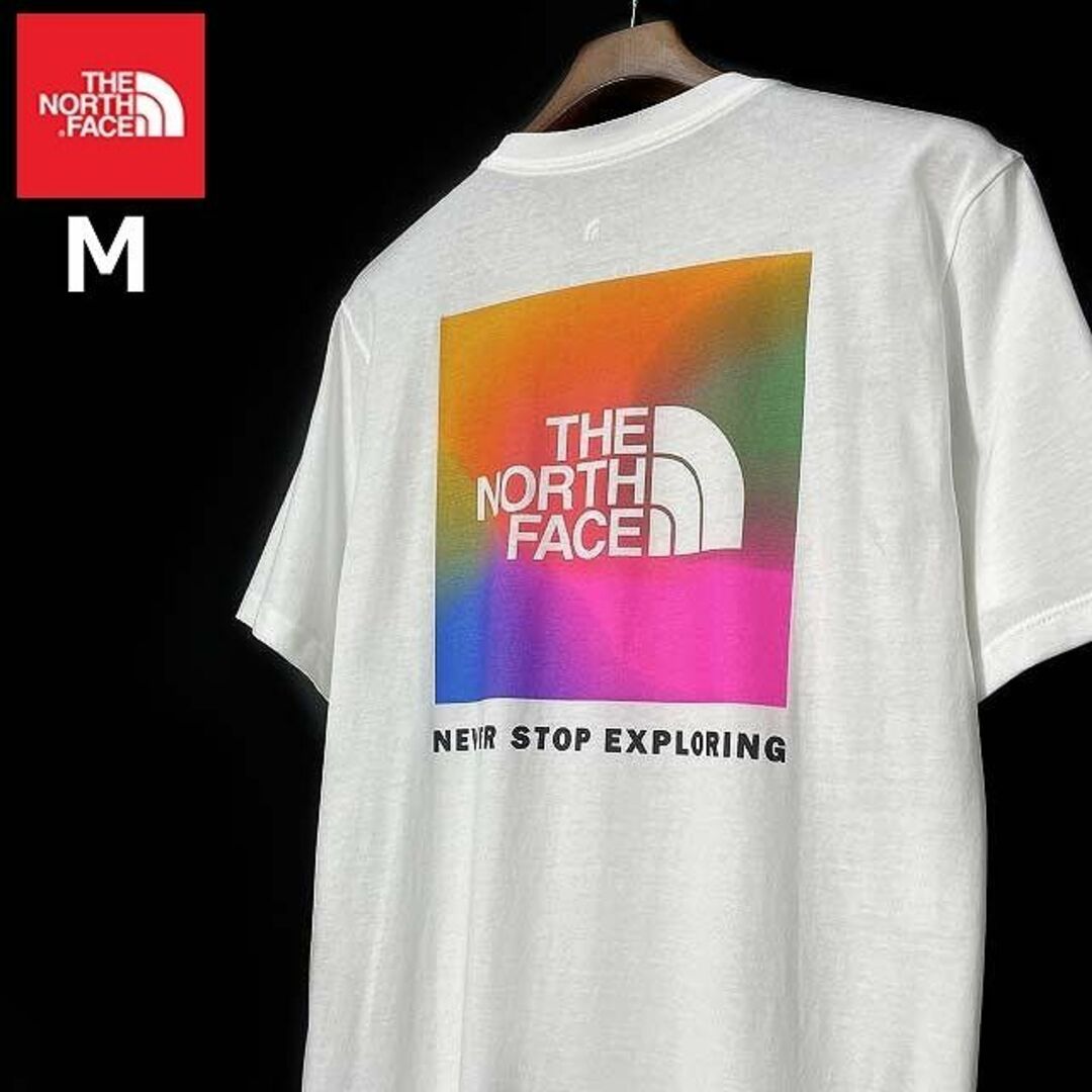 THE NORTH FACE(ザノースフェイス)のノースフェイス 半袖 Tシャツ US限定 レインボー(M)白 180902 メンズのトップス(Tシャツ/カットソー(半袖/袖なし))の商品写真