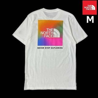 ザノースフェイス(THE NORTH FACE)のノースフェイス 半袖 Tシャツ US限定 レインボー(M)白 180902(Tシャツ/カットソー(半袖/袖なし))