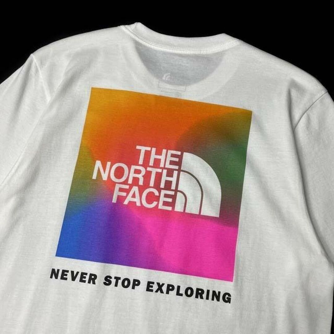 THE NORTH FACE(ザノースフェイス)のノースフェイス 半袖 Tシャツ US限定 レインボー(L)白 180902 メンズのトップス(Tシャツ/カットソー(半袖/袖なし))の商品写真