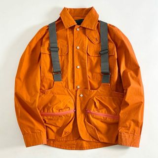 48C13 meanswhile ミーンズワイル Vacant Land Add Jacket ベンタイルコットン セパレート マウンテンパーカ 1 オレンジ メンズ(マウンテンパーカー)