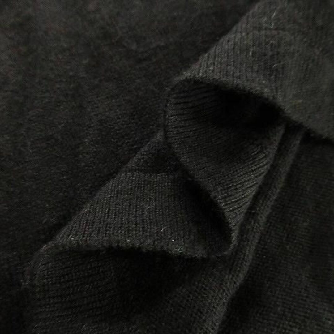 a.v.v(アーヴェヴェ)のa.v.v ニット 七分袖 フリル 38 黒 210428YH11A レディースのトップス(ニット/セーター)の商品写真