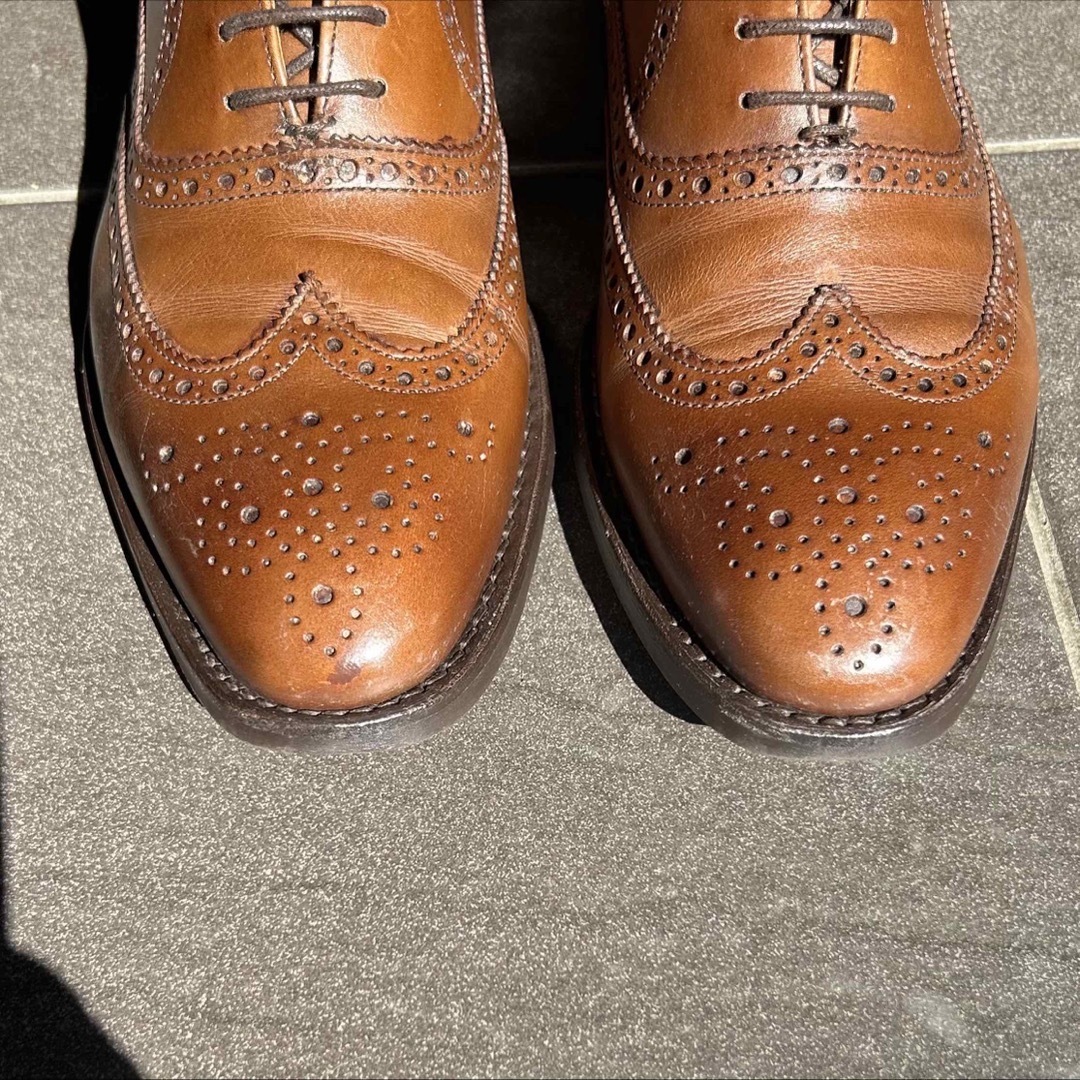 Berwick(バーウィック)のバーウィック　ウイングチップ　25.5 ダークブラウン茶色　美品 メンズの靴/シューズ(ドレス/ビジネス)の商品写真