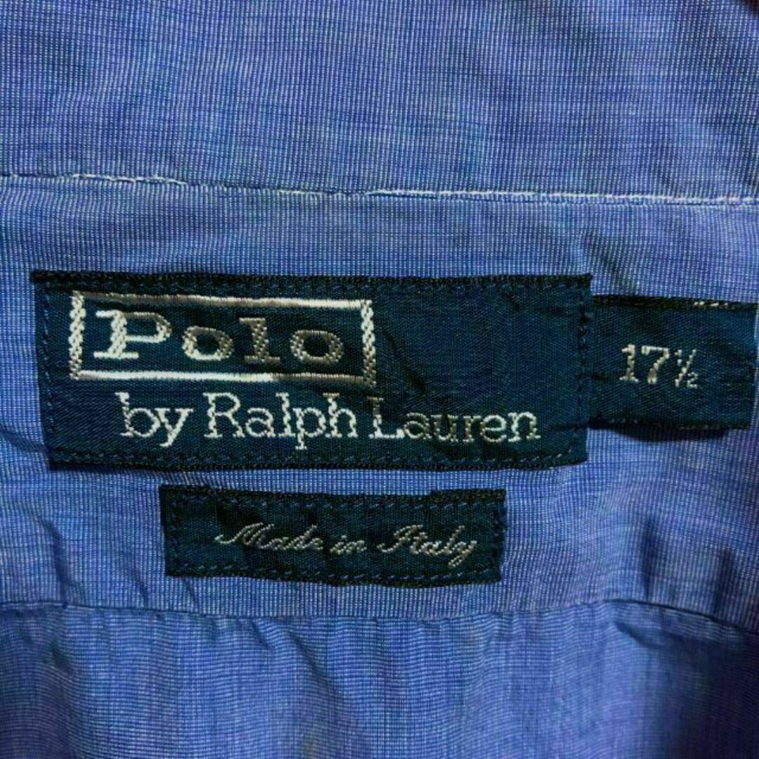 POLO RALPH LAUREN(ポロラルフローレン)のj60 海外古着 ポロラルフローレン 長袖シャツ イタリア製 無地　春夏 メンズのトップス(シャツ)の商品写真