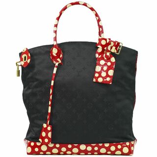 ルイヴィトン(LOUIS VUITTON)の本物 ルイヴィトン LOUIS VUITTON LV ロックイット MM ヴェルニ インフィニティドット サテン ハンドバッグ ノワール ルージュ M40681 ビトン バッグ 中古(ハンドバッグ)