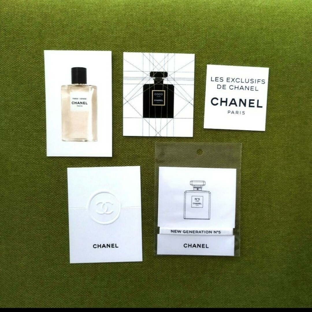 CHANEL(シャネル)のシャネル　ムエット　ino様専用です！メッセージカード　ノベルティ　セット エンタメ/ホビーのコレクション(ノベルティグッズ)の商品写真