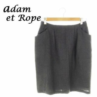 アダムエロペ(AER ADAM ET ROPE)のアダムエロペ ミニスカート タイト ウール 38 グレー 211119AH16A(ミニスカート)