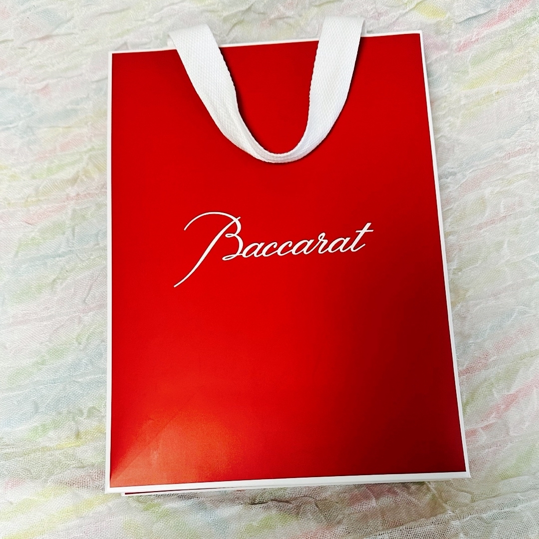 Baccarat(バカラ)のバカラ　ショップ袋　美品　レッド レディースのバッグ(ショップ袋)の商品写真