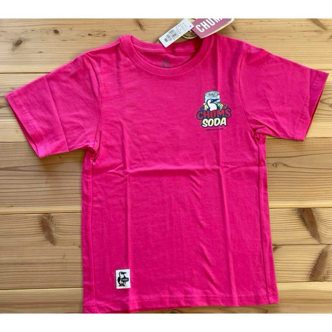 CHUMS(チャムス)の新品　CHUMS(チャムス)  Kid's Soda T-Shirt  ピンク　 キッズ/ベビー/マタニティのキッズ服男の子用(90cm~)(Tシャツ/カットソー)の商品写真