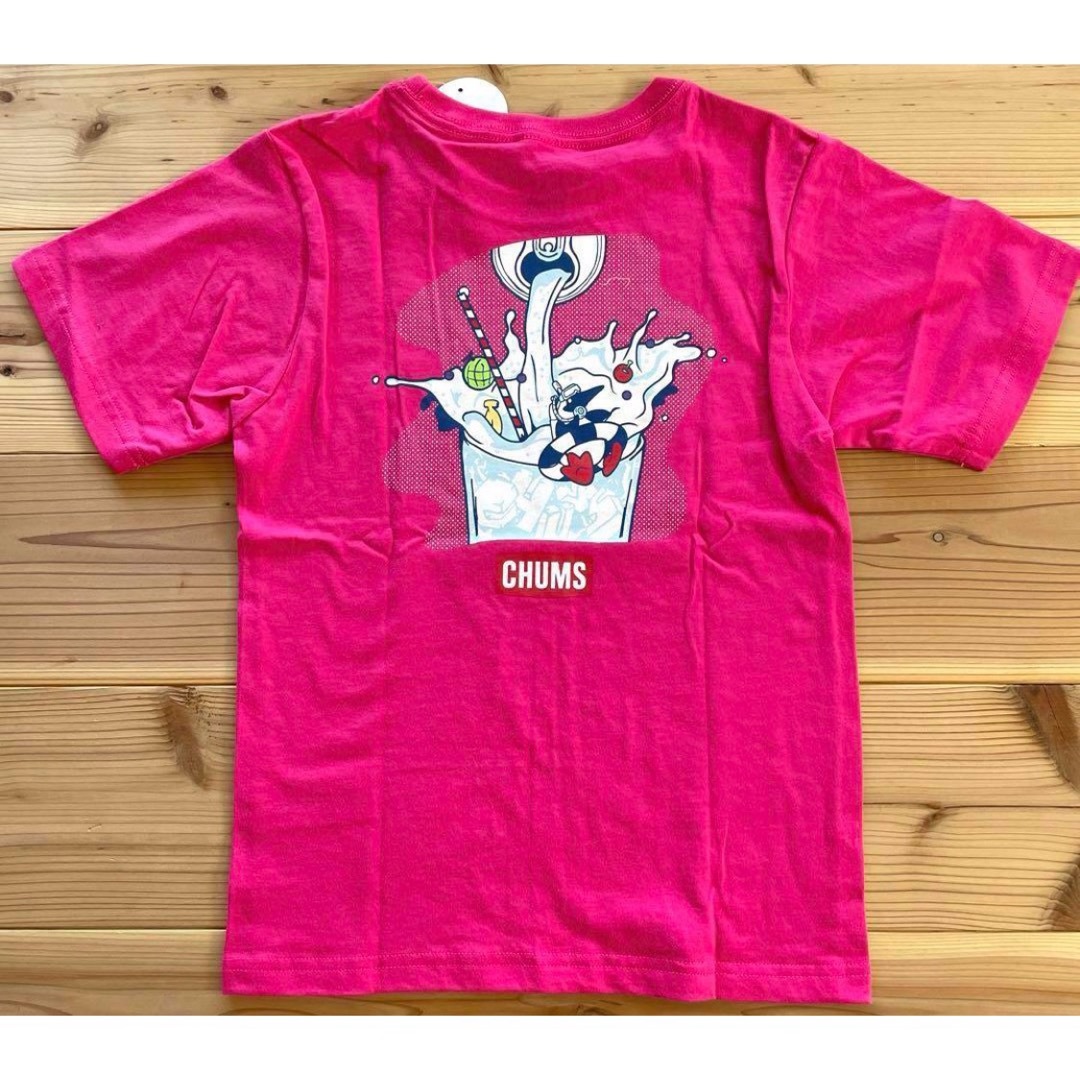 CHUMS(チャムス)の新品　CHUMS(チャムス)  Kid's Soda T-Shirt  ピンク　 キッズ/ベビー/マタニティのキッズ服男の子用(90cm~)(Tシャツ/カットソー)の商品写真