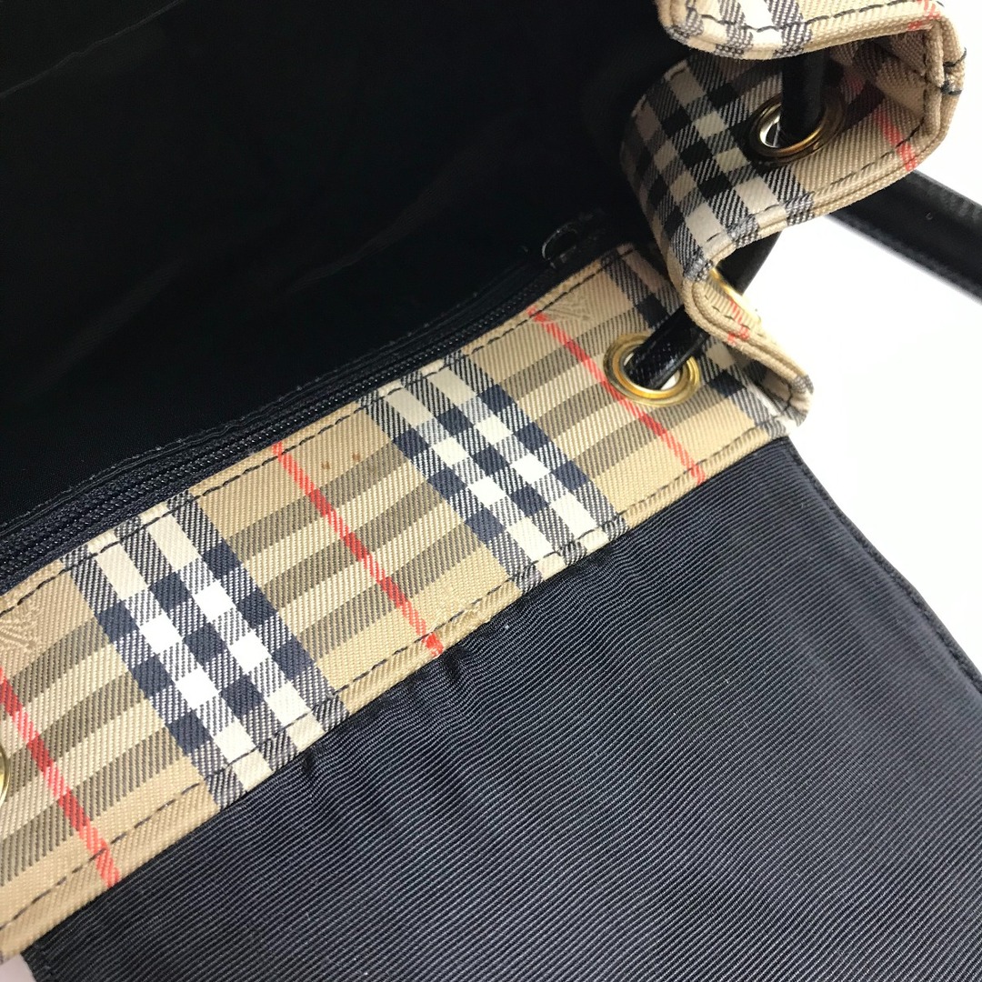 BURBERRY(バーバリー)の$$ BURBERRY バーバリー スレ有 チェック柄 ベージュ×ブラック レディースのバッグ(リュック/バックパック)の商品写真