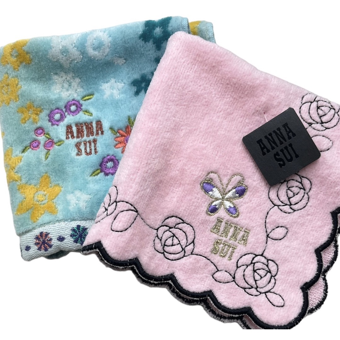 ANNA SUI(アナスイ)の新品未使用｜ANNA SUI ハンドタオル 2枚セット レディースのファッション小物(ハンカチ)の商品写真