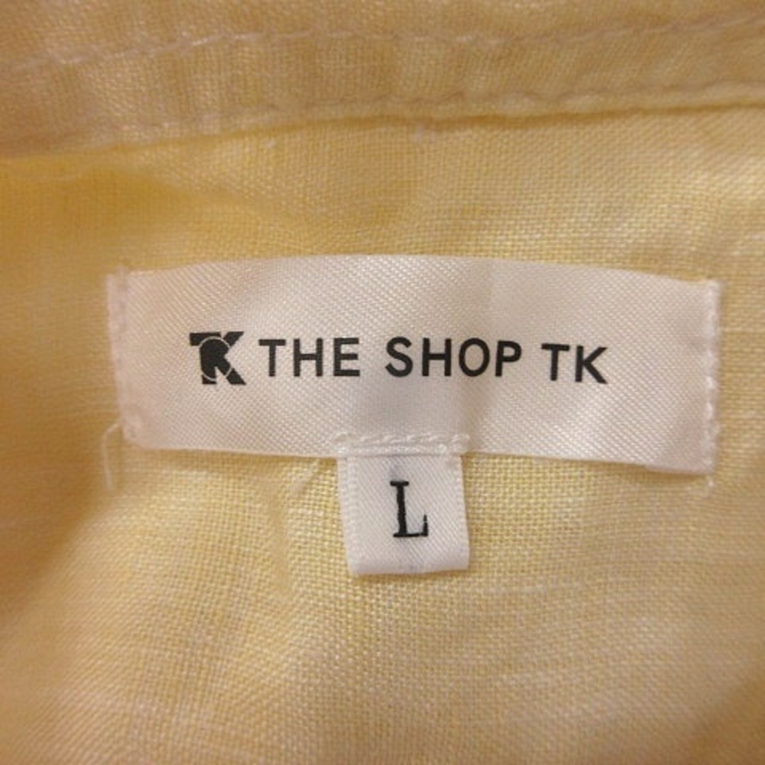 THE SHOP TK(ザショップティーケー)のザショップティーケー シャツ 麻 リネン 半袖 L 黃 イエロー メンズのトップス(シャツ)の商品写真