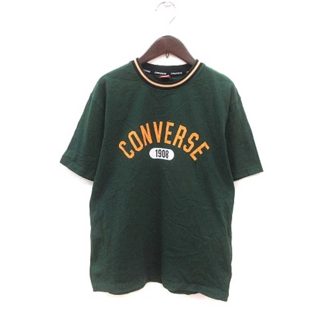 CONVERSE(コンバース)のコンバース Tシャツ カットソー クルーネック プリント 半袖 40 緑 黃 白 メンズのトップス(Tシャツ/カットソー(半袖/袖なし))の商品写真