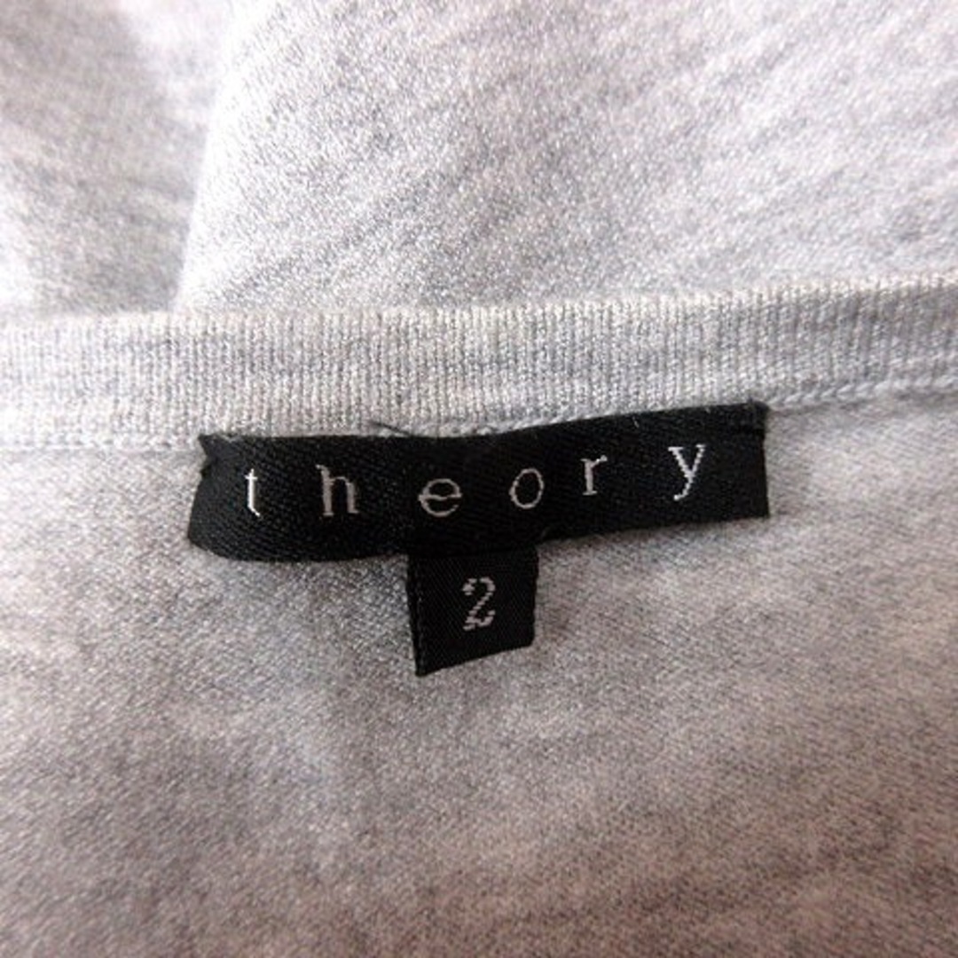 theory(セオリー)のセオリー theory ニット カットソー Uネック 半袖 2 グレー /RT レディースのトップス(カットソー(半袖/袖なし))の商品写真