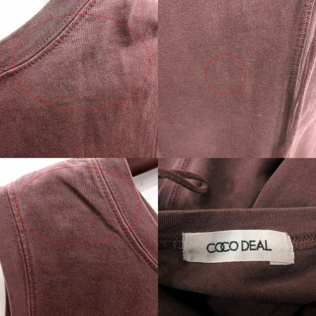 COCO DEAL(ココディール)のココディール COCO DEAL カットソー Uネック ノースリーブ 2 茶  レディースのトップス(カットソー(半袖/袖なし))の商品写真