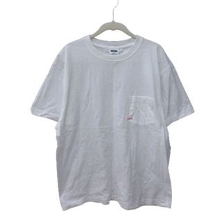 シップス(SHIPS)のシップス Tシャツ カットソー クルーネック ワンポイント 半袖 L 白 ピンク(Tシャツ/カットソー(半袖/袖なし))