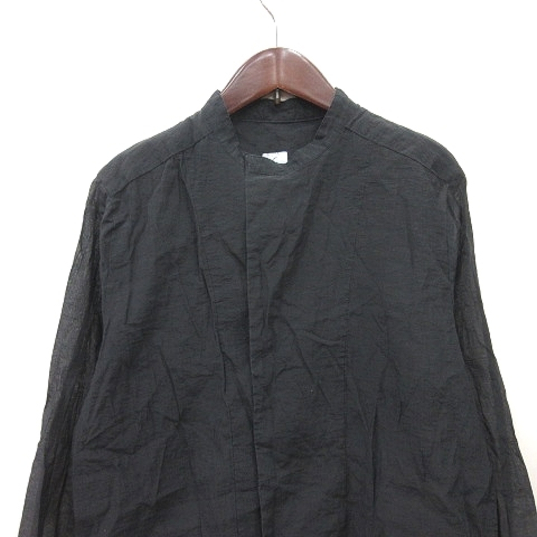 other(アザー)のイナフ シャツ バンドカラー 長袖 L 黒 ブラック /YI メンズのトップス(シャツ)の商品写真