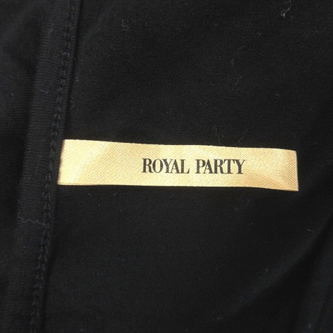 ROYAL PARTY(ロイヤルパーティー)のロイヤルパーティー カットソー ボートネック シアー フレンチスリーブ 38 黒 レディースのトップス(その他)の商品写真