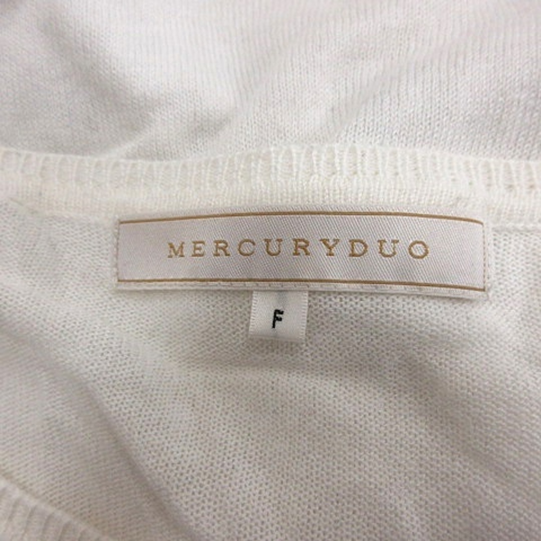 MERCURYDUO(マーキュリーデュオ)のマーキュリーデュオ ニットセーター ボートネック 長袖 F 白 ホワイト /AU レディースのトップス(ニット/セーター)の商品写真