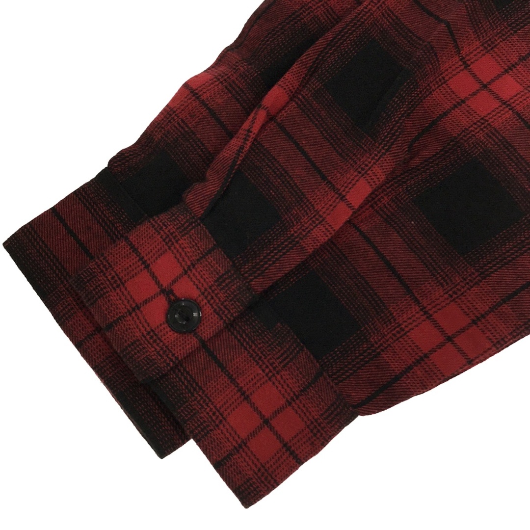 schott(ショット)のSchott ショット 刺繍チェックネルシャツ 782-2220003 レッド×ブラック XL メンズのトップス(シャツ)の商品写真