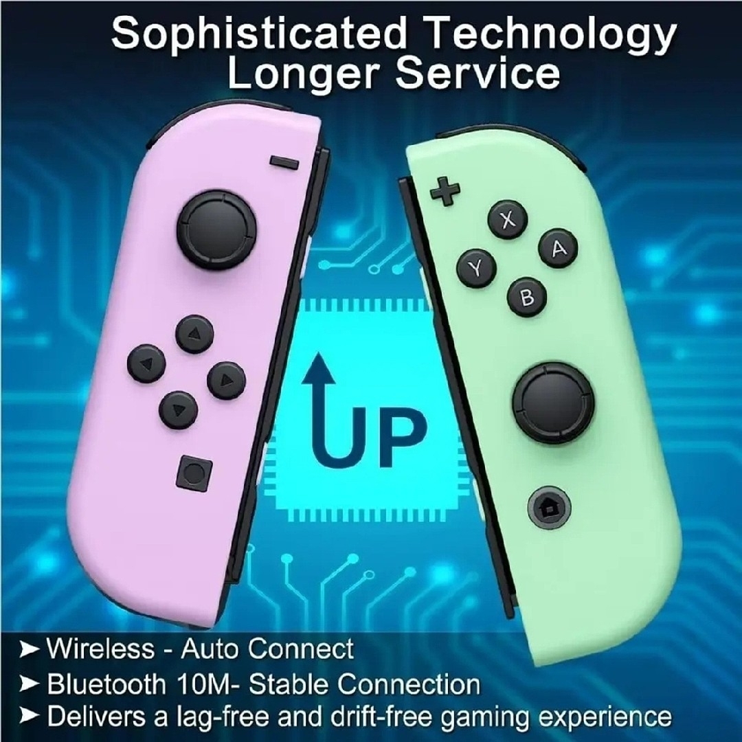 Nintendo Switch(ニンテンドースイッチ)の【新品】ジョイコン パステルカラー パープル グリーン Joy-Con エンタメ/ホビーのゲームソフト/ゲーム機本体(家庭用ゲーム機本体)の商品写真