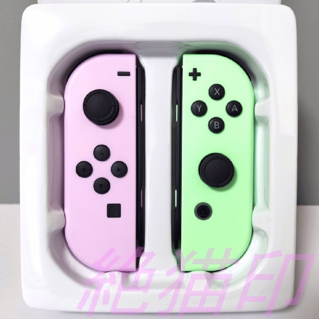 Nintendo Switch(ニンテンドースイッチ)の【新品】ジョイコン パステルカラー パープル グリーン Joy-Con エンタメ/ホビーのゲームソフト/ゲーム機本体(家庭用ゲーム機本体)の商品写真