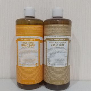 ドクターブロナー(Dr.Bronner)のマジックソープ  サンダルウッド&ジャスミン  シトラスオレンジ  946ml(ボディソープ/石鹸)