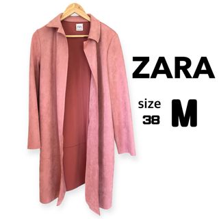 ザラ(ZARA)のZARA レディース ピンクコート コート(ロングコート)