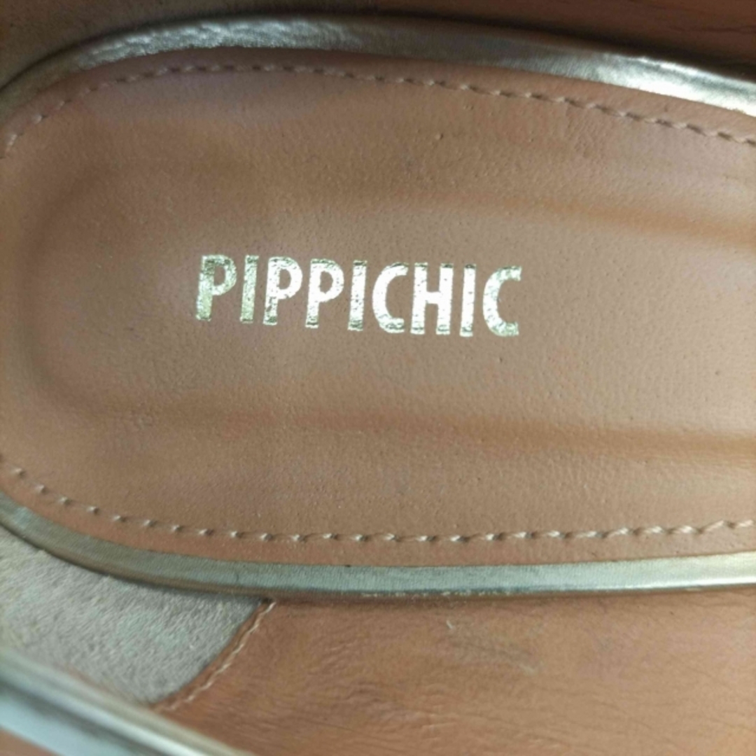 PIPPICHIC(ピッピシック) ポインテッドトゥ ゴールド パンプス レディースの靴/シューズ(ハイヒール/パンプス)の商品写真