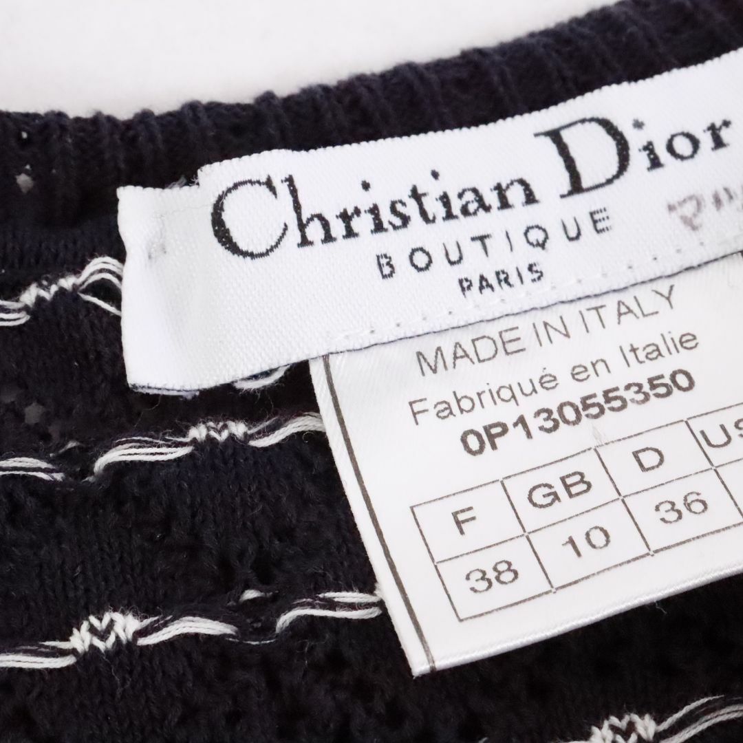 Christian Dior(クリスチャンディオール)のChristian Dior　クリスチャンディオール　シャツ　ネイビー　Ⅿ レディースのトップス(Tシャツ(半袖/袖なし))の商品写真