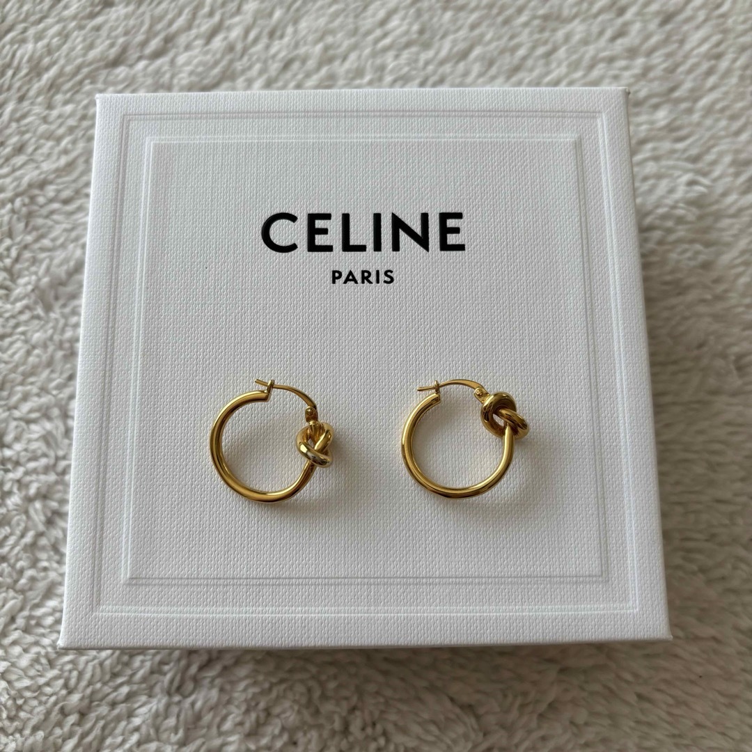 CELINE - セリーヌ ノットスモールフープピアスの通販 by N S's CELINE - セリーヌ ノットスモールフープピアスの通販 by N S's