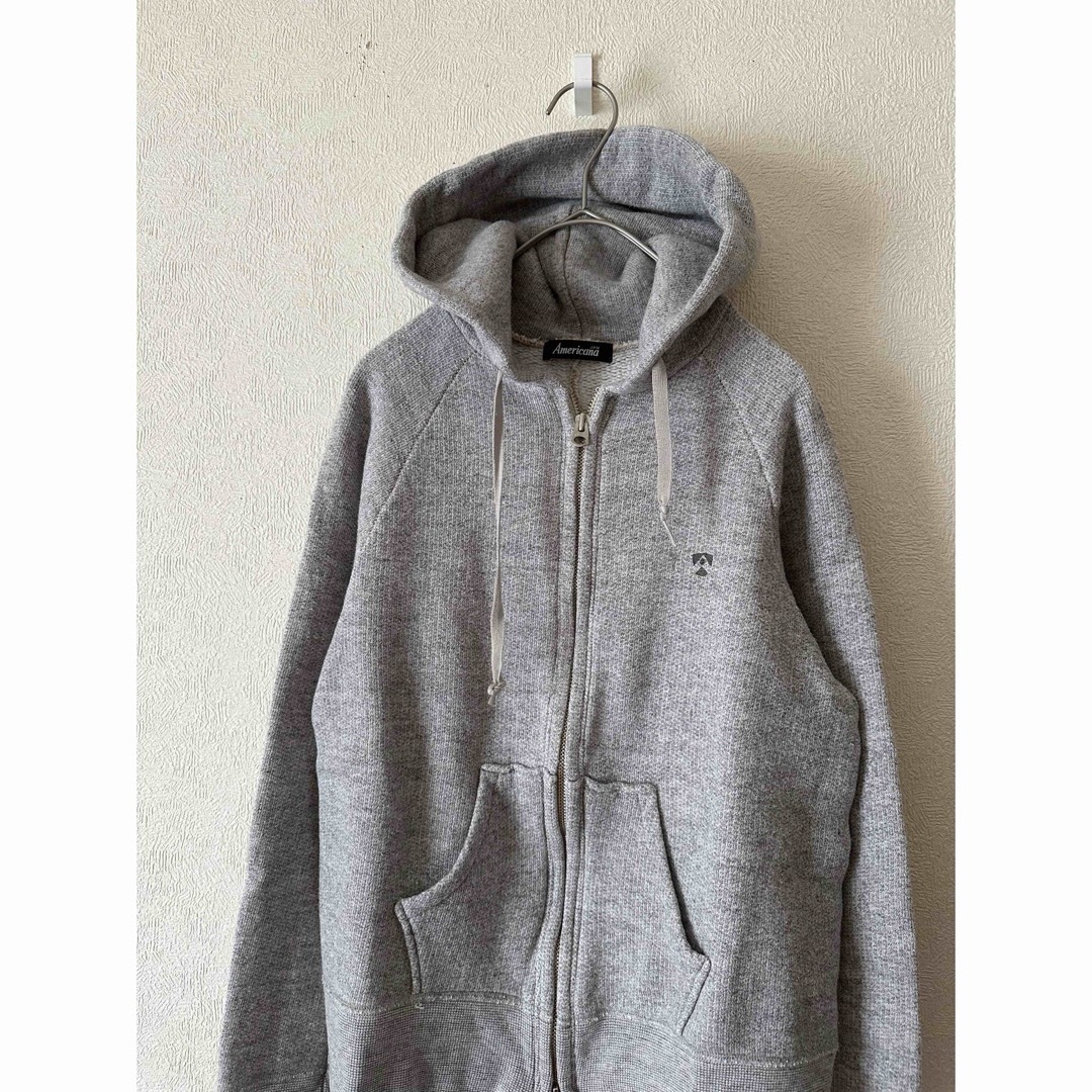 L'Appartement DEUXIEME CLASSE(アパルトモンドゥーズィエムクラス)のAmericana light gray zip パーカースウェット⭐️ レディースのトップス(パーカー)の商品写真