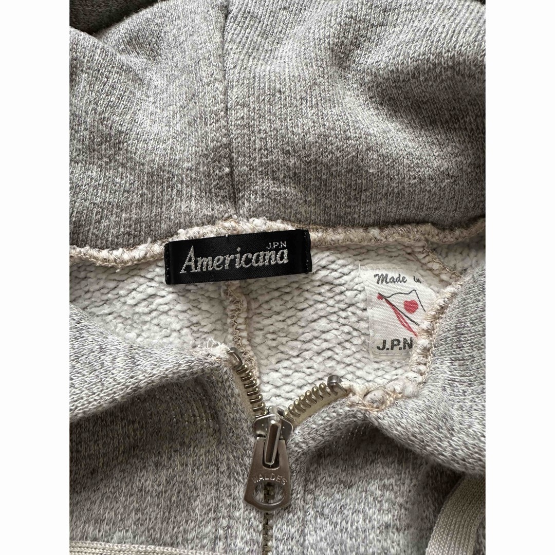 L'Appartement DEUXIEME CLASSE(アパルトモンドゥーズィエムクラス)のAmericana light gray zip パーカースウェット⭐️ レディースのトップス(パーカー)の商品写真