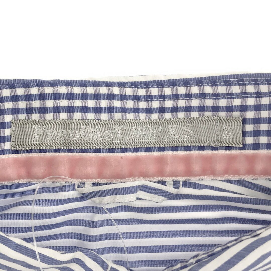 FranCisT_MOR.K.S.(フランシストモークス)のFranCisT_MOR.K.S フランシストモークス Stripe x Gingham Check Shirt ストライプギンガムチェックシャツ ブルー 2 MS1581 メンズのトップス(シャツ)の商品写真