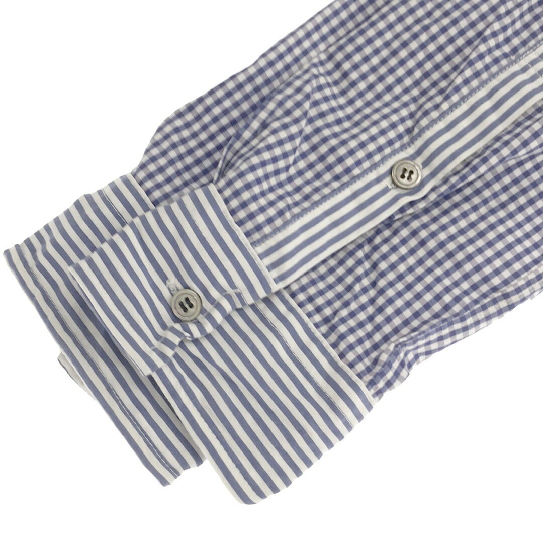 FranCisT_MOR.K.S.(フランシストモークス)のFranCisT_MOR.K.S フランシストモークス Stripe x Gingham Check Shirt ストライプギンガムチェックシャツ ブルー 2 MS1581 メンズのトップス(シャツ)の商品写真