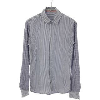 フランシストモークス(FranCisT_MOR.K.S.)のFranCisT_MOR.K.S フランシストモークス Stripe x Gingham Check Shirt ストライプギンガムチェックシャツ ブルー 2 MS1581(シャツ)