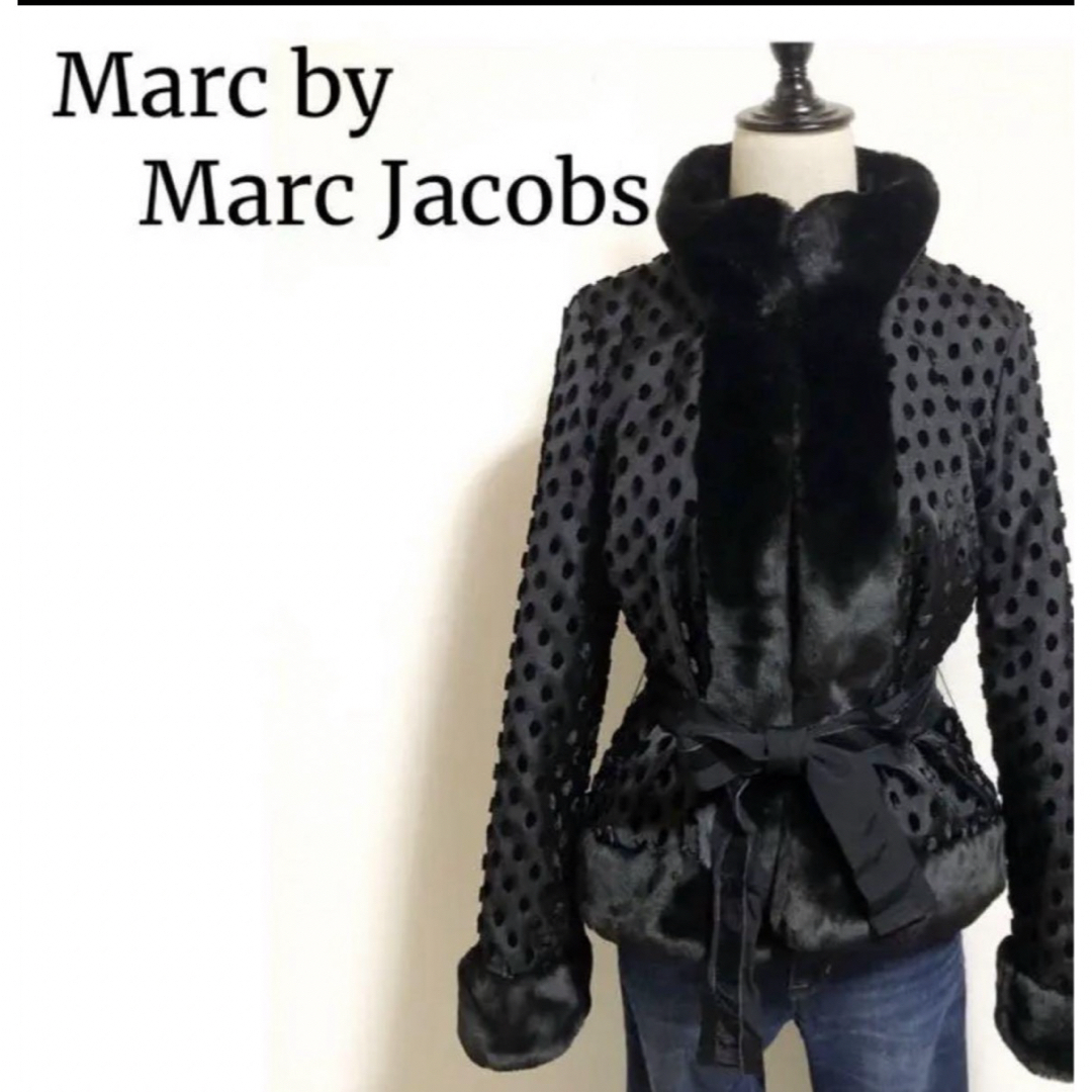 MARC BY MARC JACOBS(マークバイマークジェイコブス)の❤️レア❤️マークバイマークジェイコブス　ドットコート レディースのジャケット/アウター(ノーカラージャケット)の商品写真