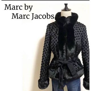 マークバイマークジェイコブス(MARC BY MARC JACOBS)の❤️レア❤️マークバイマークジェイコブス　ドットコート(ノーカラージャケット)