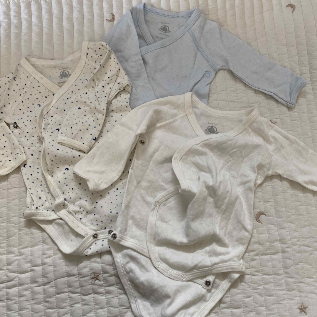 PETIT BATEAU(プチバトー)の3枚セット＊プチバトー　肌着　6m(67cm) キッズ/ベビー/マタニティのベビー服(~85cm)(肌着/下着)の商品写真