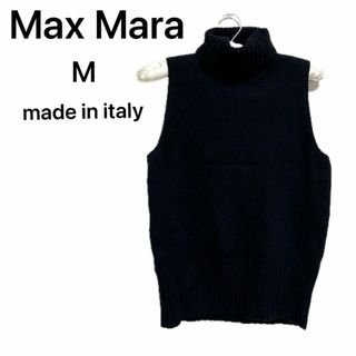 マックスマーラ(Max Mara)のMax Mara マックスマーラ ノースリーブ　タートルネックニット ウール(ニット/セーター)