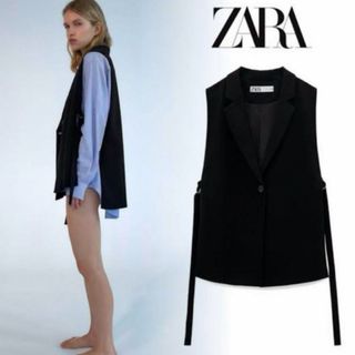 ザラ ジレ(ブラック/黒色系)の通販 700点以上 | ZARAを買うならラクマ