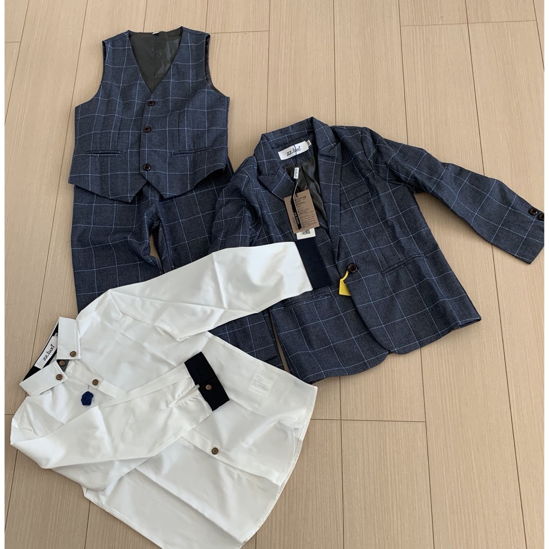 フォーマル スーツ 男の子 キッズ スーツ 入学式 子供スーツ  キッズ/ベビー/マタニティのキッズ服男の子用(90cm~)(ドレス/フォーマル)の商品写真