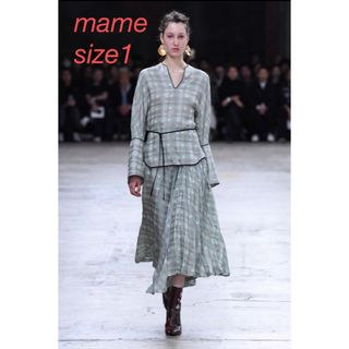 マメ(mame)のmame KASURI PLAID FLARED セットアップ  2018AW(ロングワンピース/マキシワンピース)