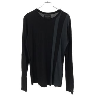 ヨウジヤマモト(Yohji Yamamoto)のREGULATION Yohji Yamamoto MEN レギュレーション ヨウジヤマモト メン 16SS ラインデザイン ロングスリーブカットソー ブラック グレー 3 HO-T54-077(Tシャツ/カットソー(半袖/袖なし))