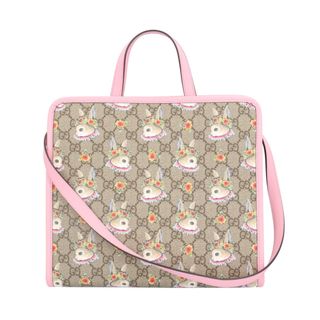 グッチ(Gucci)のグッチ チルドレンズ ヒグチユウコ GGスプリーム ショルダーバッグ GGスプリームキャンバス 630542 520981 ピンク レディース GUCCI  中古(ショルダーバッグ)