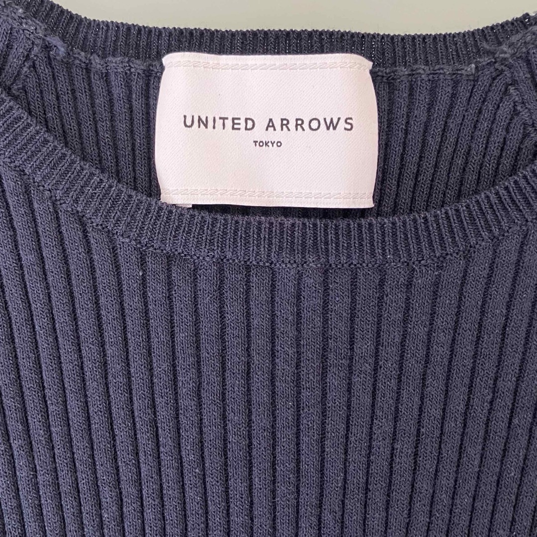 UNITED ARROWS(ユナイテッドアローズ)のUNITED ARROWS ☆ リブ ニット カットソー ☆ 極美品 レディースのトップス(カットソー(半袖/袖なし))の商品写真