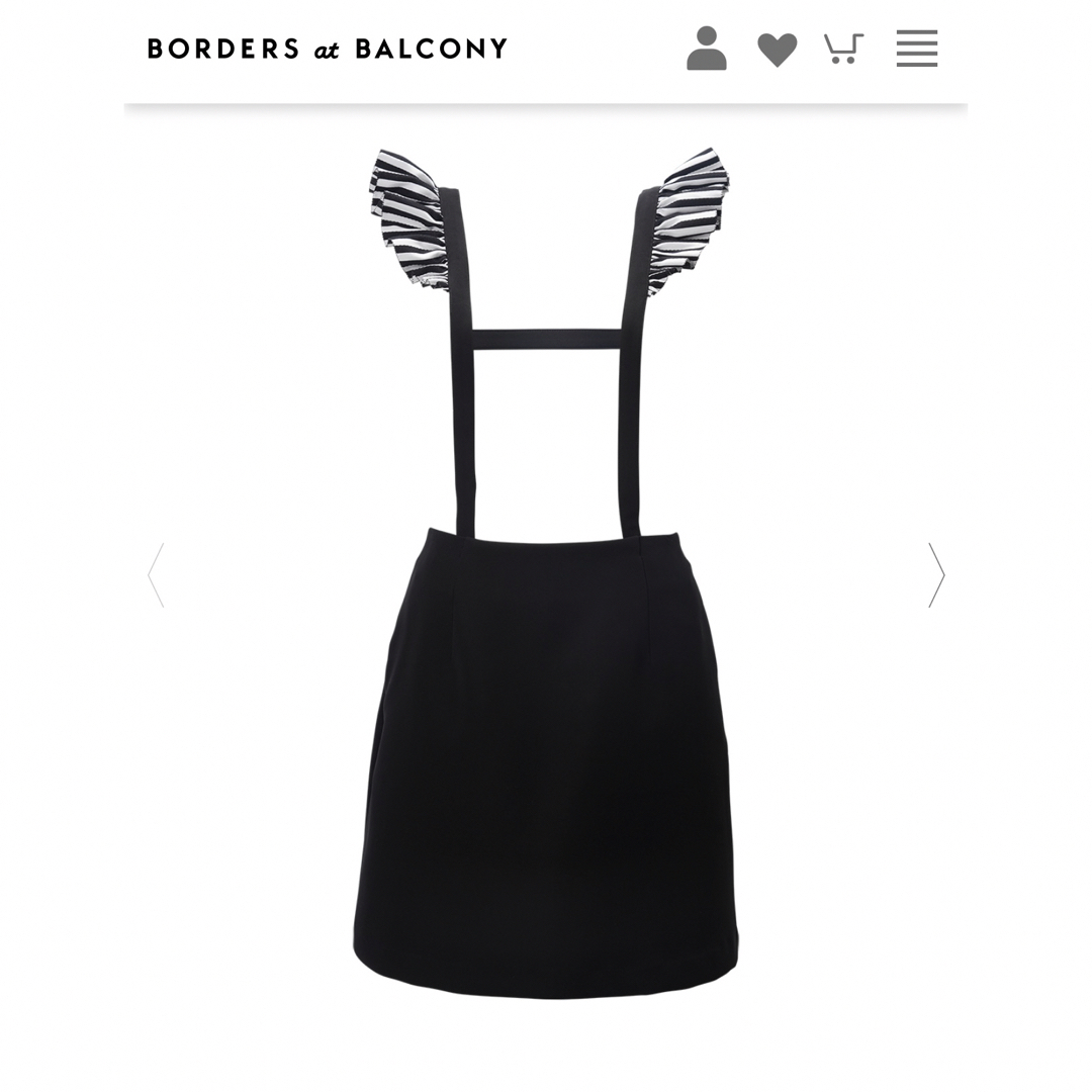 BORDERS at BALCONY(ボーダーズアットバルコニー)のボーダーズアットバルコニー TWILL SUSPENDER MINI SKIRT レディースのスカート(ミニスカート)の商品写真