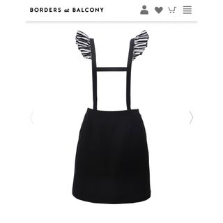 BORDERS at BALCONY - ボーダーズアットバルコニー TWILL SUSPENDER MINI SKIRT