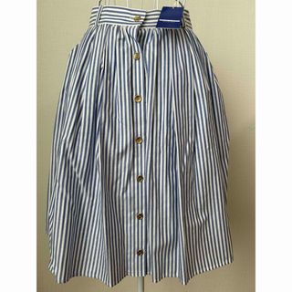 BURBERRY BLUE LABEL - 新品　バーバリーブルーレーベル　スカート　青ストライプ　38